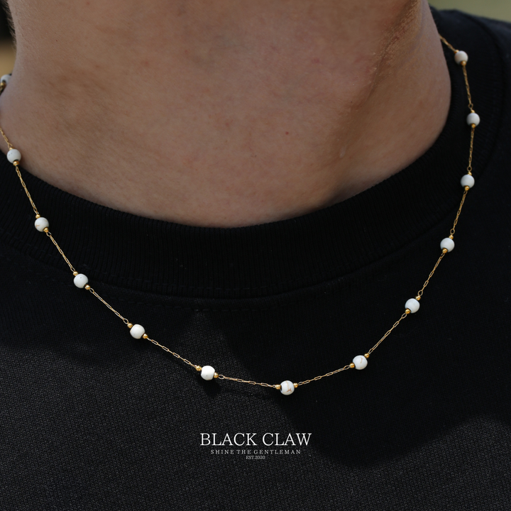 Turquoise Accent Necklace　【White】