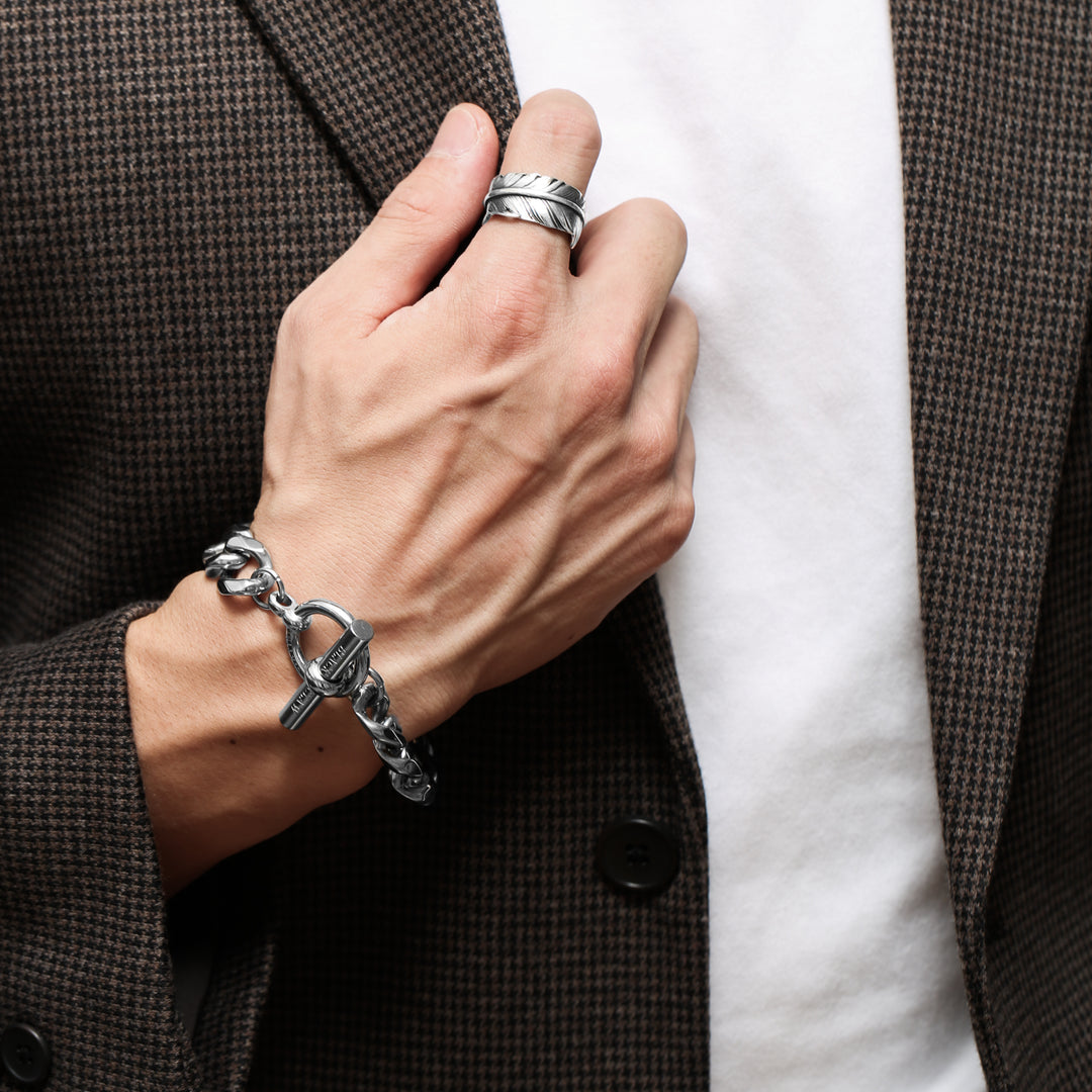 316L Mantel Flat Link Chain Bracelet