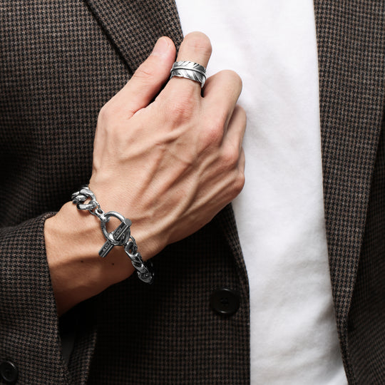 316L Mantel Flat Link Chain Bracelet
