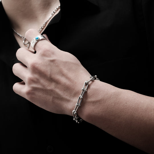 316L U Chain  Bracelet SILVER