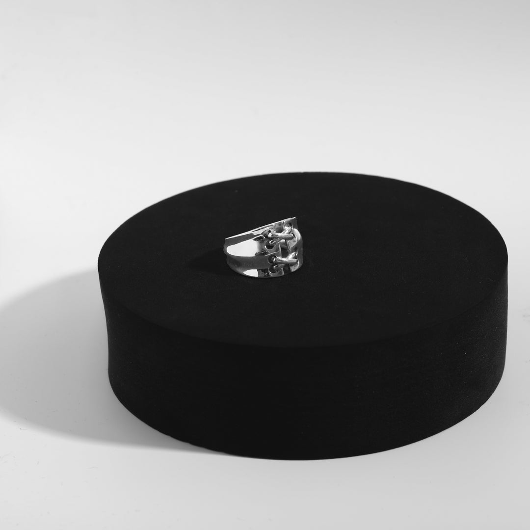 S925 Double Cross Ring