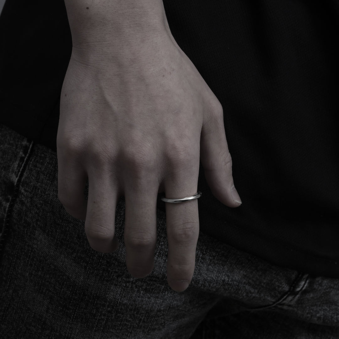 316L Simple Wave Ring SILVER
