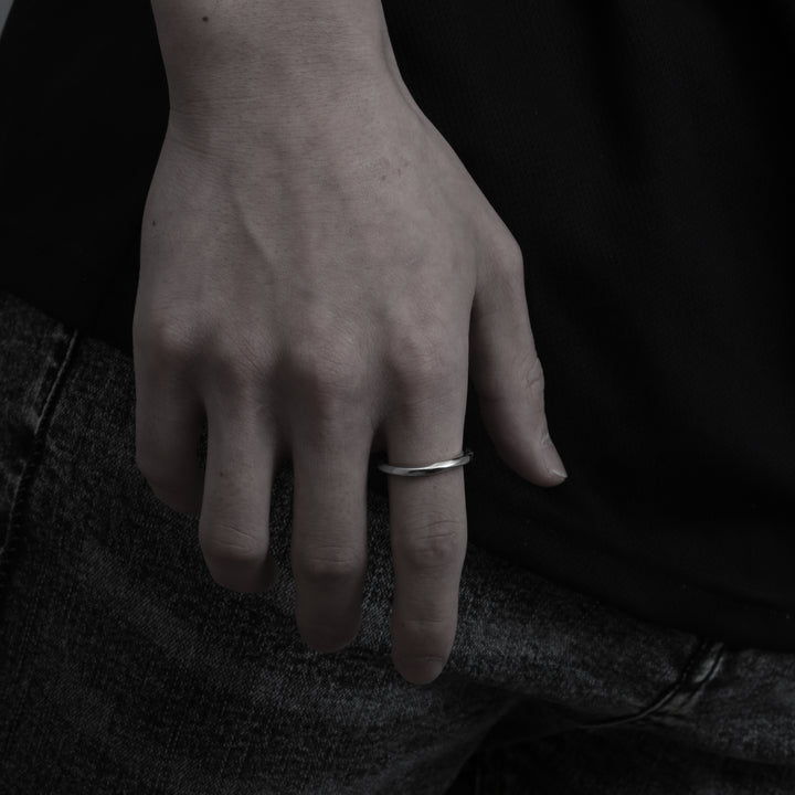 316L Simple Wave Ring SILVER