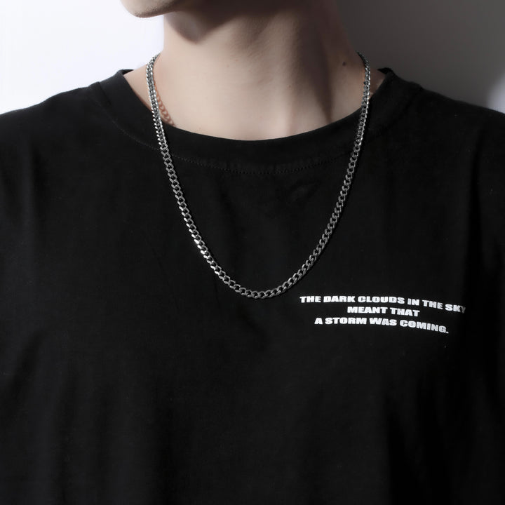 316L Flat Link Chain Necklace Silver