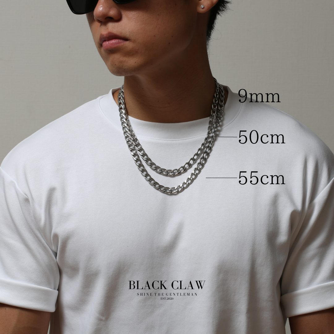 316L chain necklace-【SILVER】