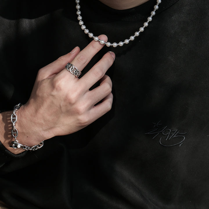 316L Pearl Chain Necklace [B&C]
