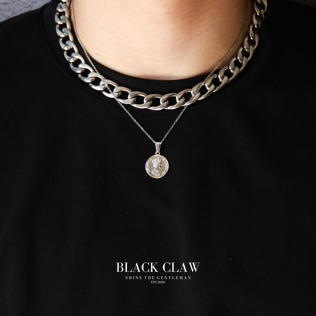 316L chain necklace-【SILVER】