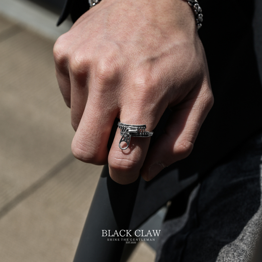 S925 Zipper Pentagram Ring（拡張可能）
