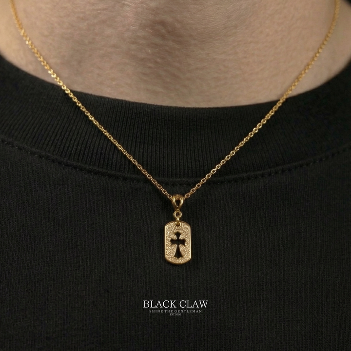 S925 Zirconia Square Cross necklace