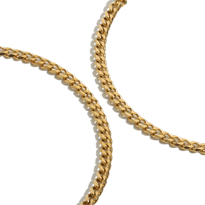 316L Flat Link Chain Necklace Gold