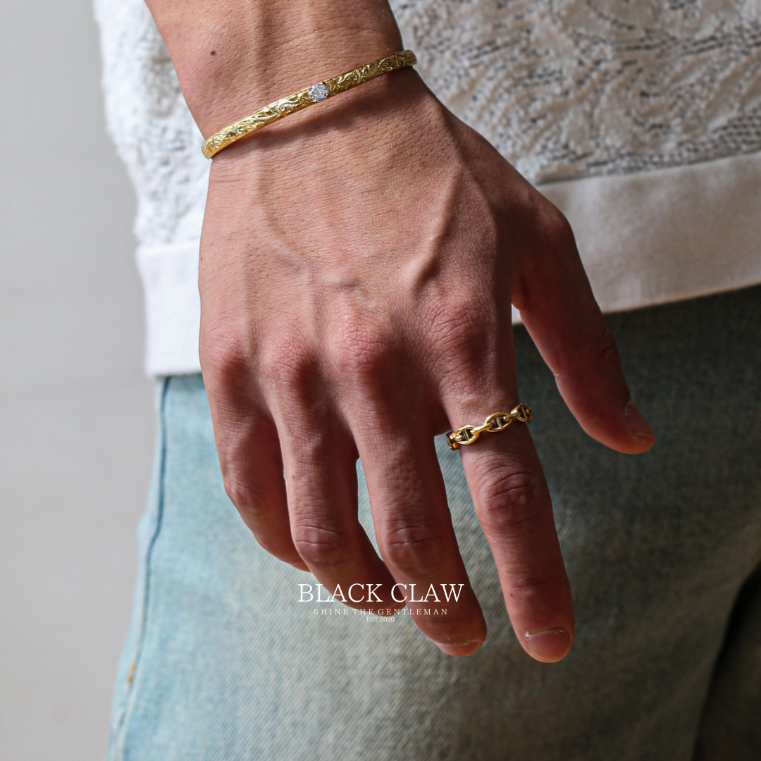 ANCHOR CHAIN RING　【GOLD】