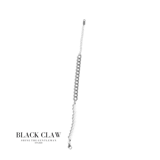 316L Pearl Chain bracelet【B&C】SILVER