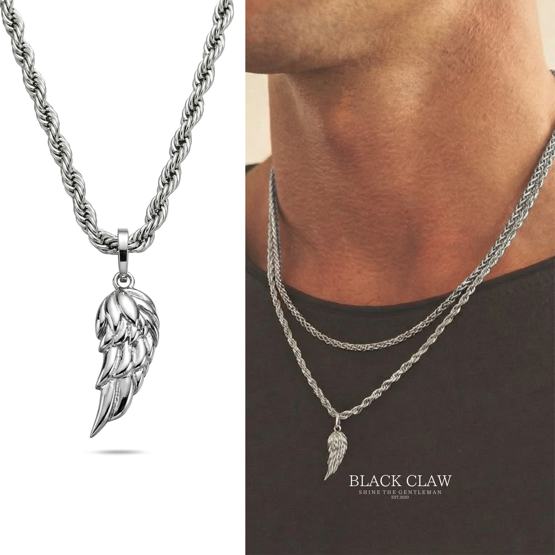 Wing Twist Necklace 【Silver】