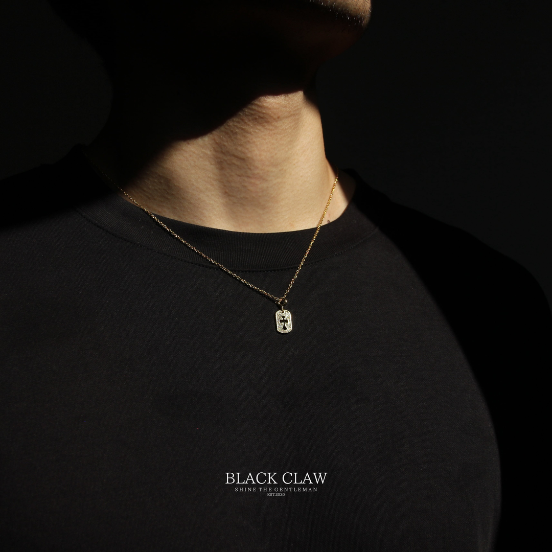 S925 Zirconia Square Cross necklace