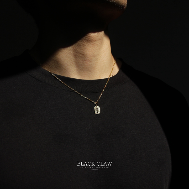 S925 Zirconia Square Cross necklace