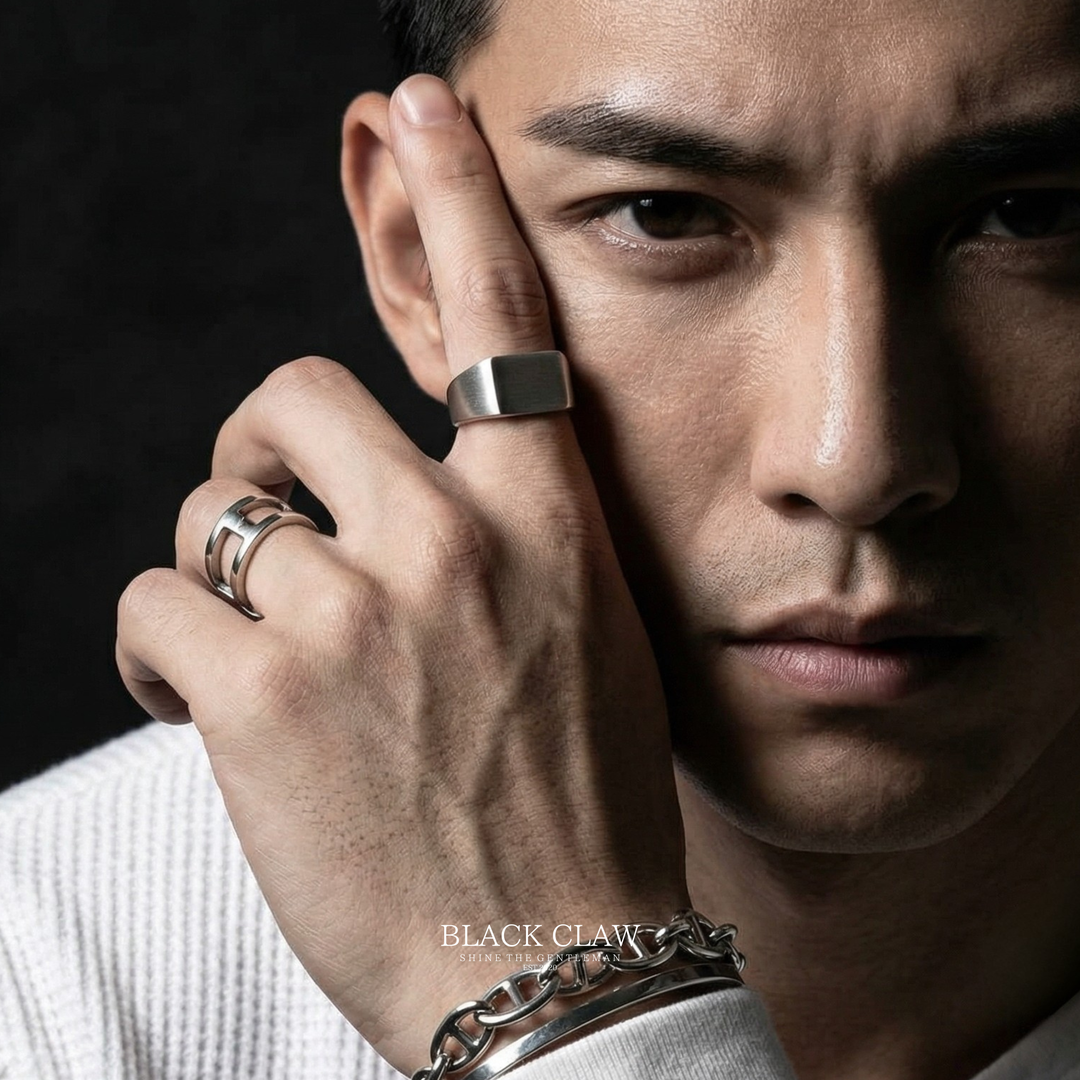 Matte Square Ring  silver