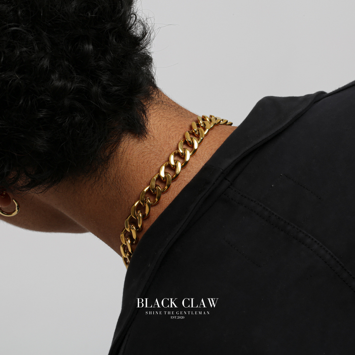 316L chain necklace-【GOLD】