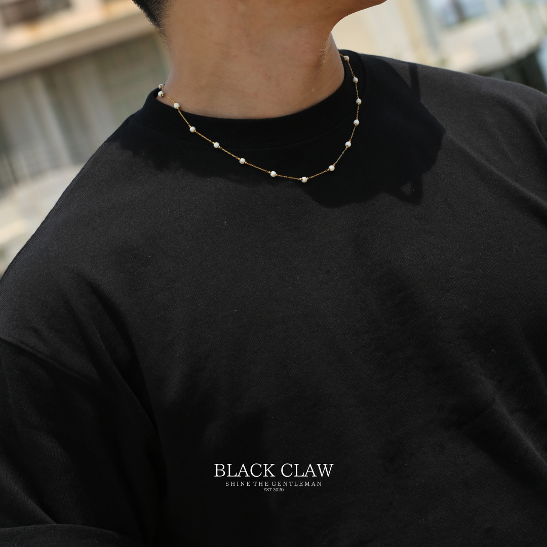 Turquoise Accent Necklace　【White】