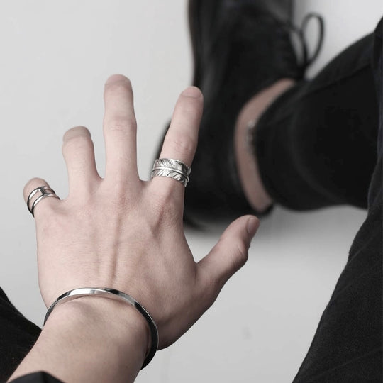 S925 Feather Ring
