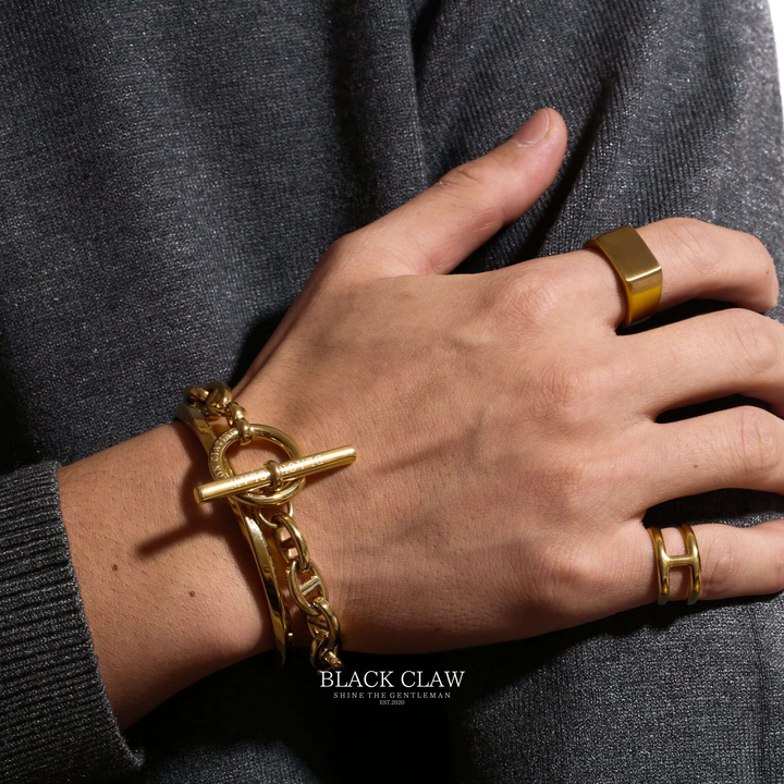 Matte Square Ring  Gold