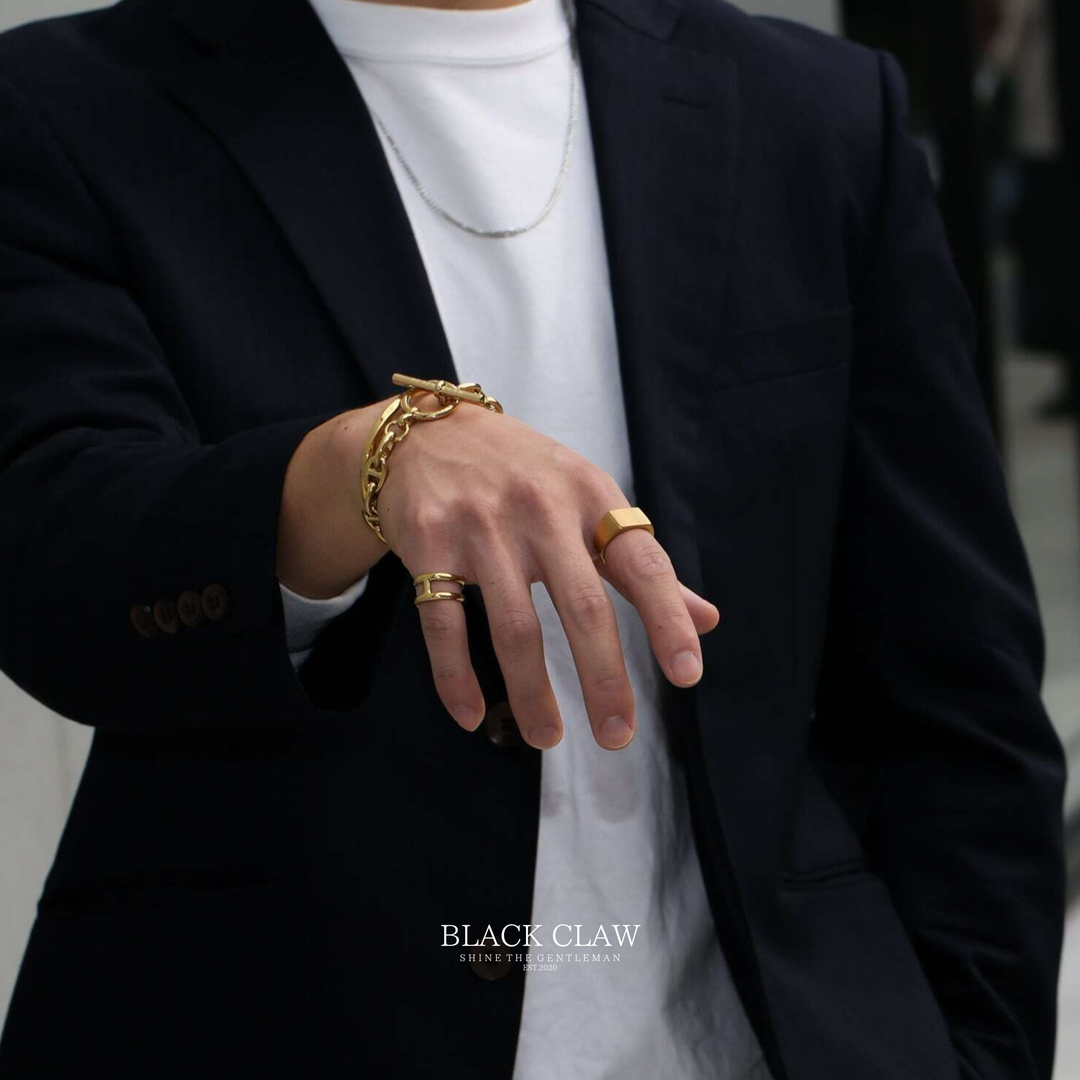Matte Square Ring  Gold