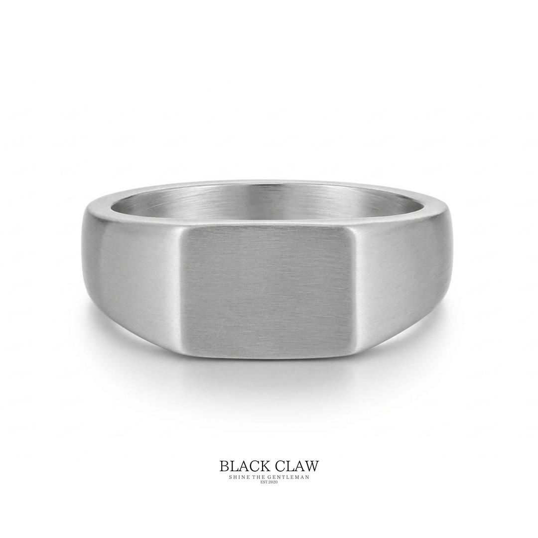 Matte Square Ring  silver