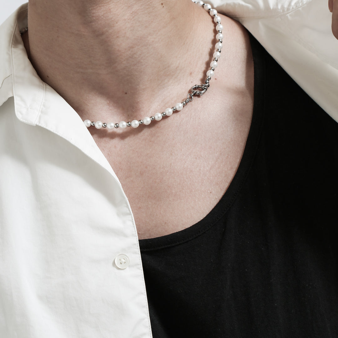 316L Pearl Chain Necklace [B&C]