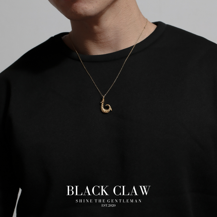 Hawaiian Fish Hook Pendant Necklace  【GOLD】