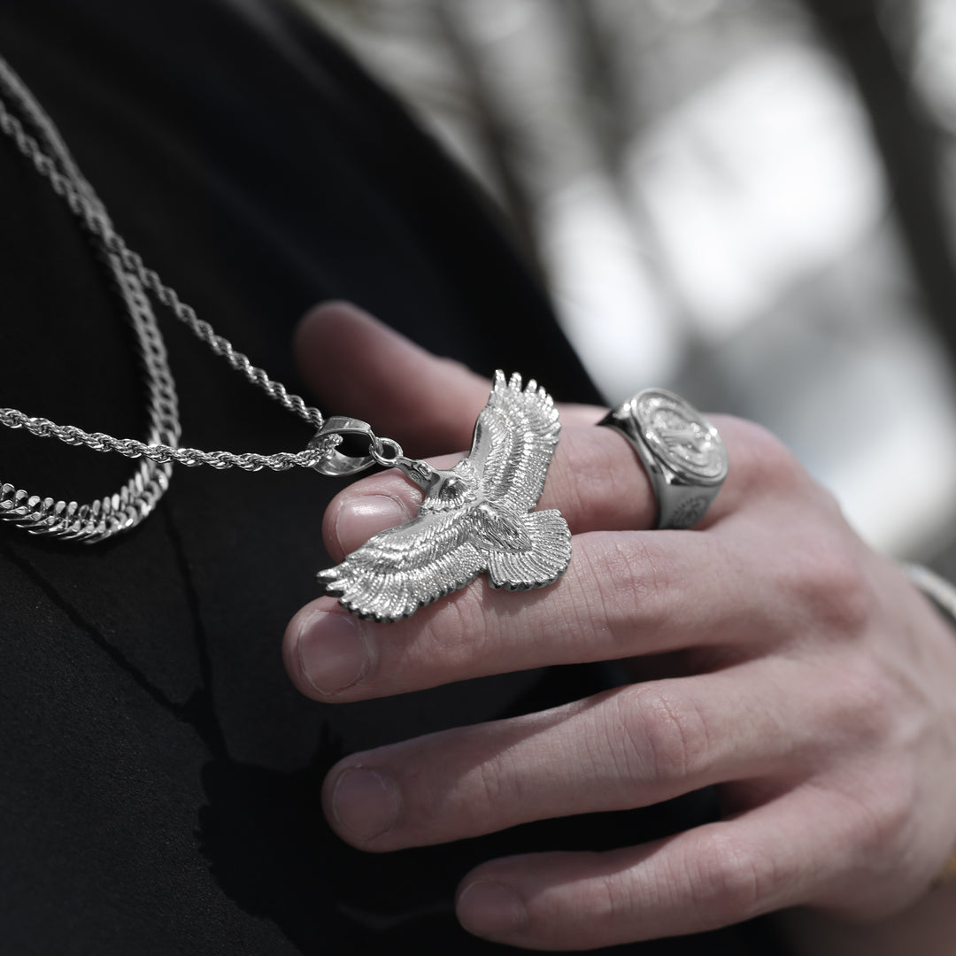 316L Hawks Necklace SILVER