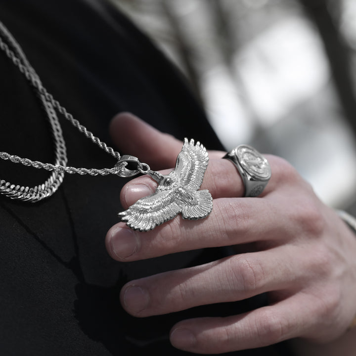 316L Hawks Necklace SILVER