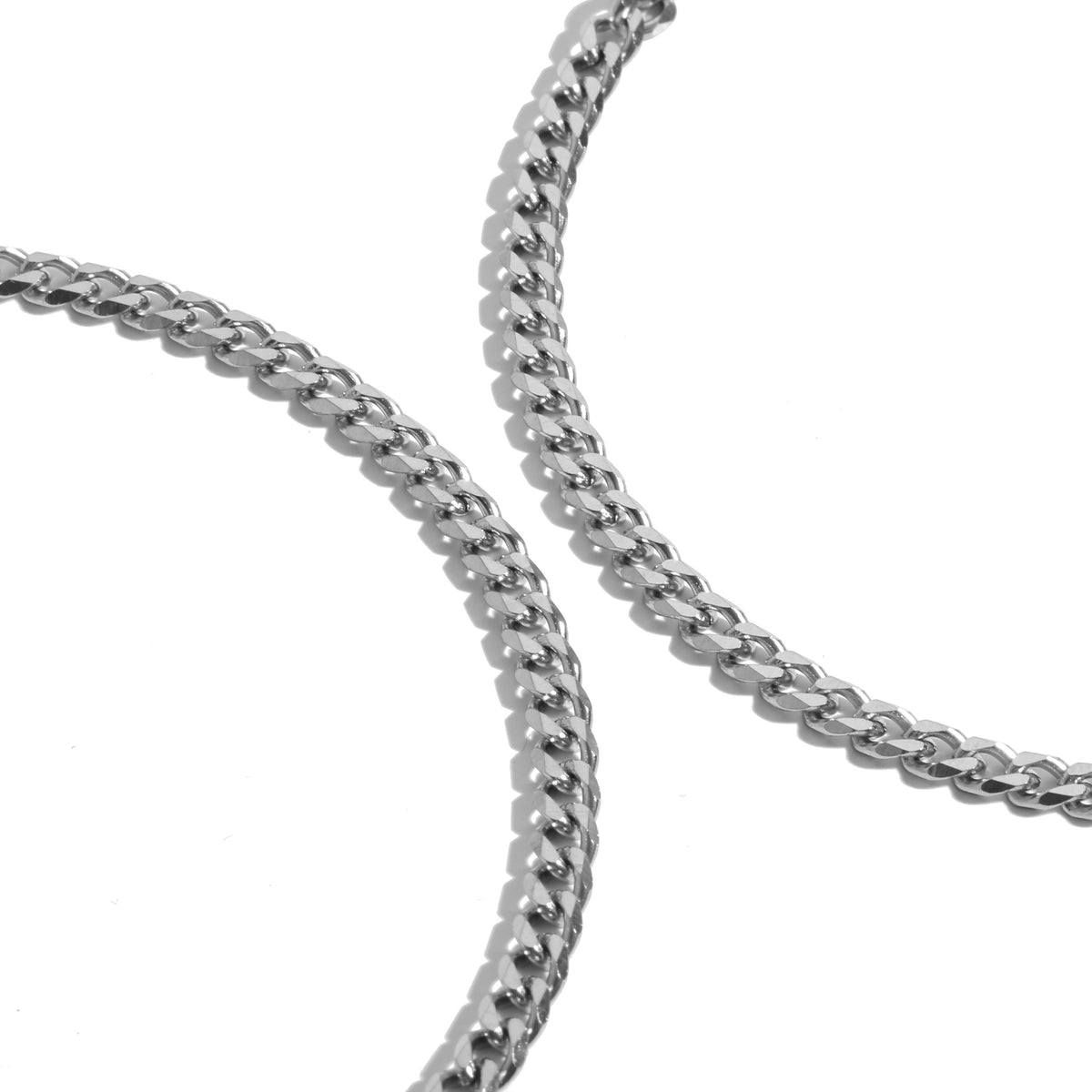 316L Flat Link Chain Necklace Silver