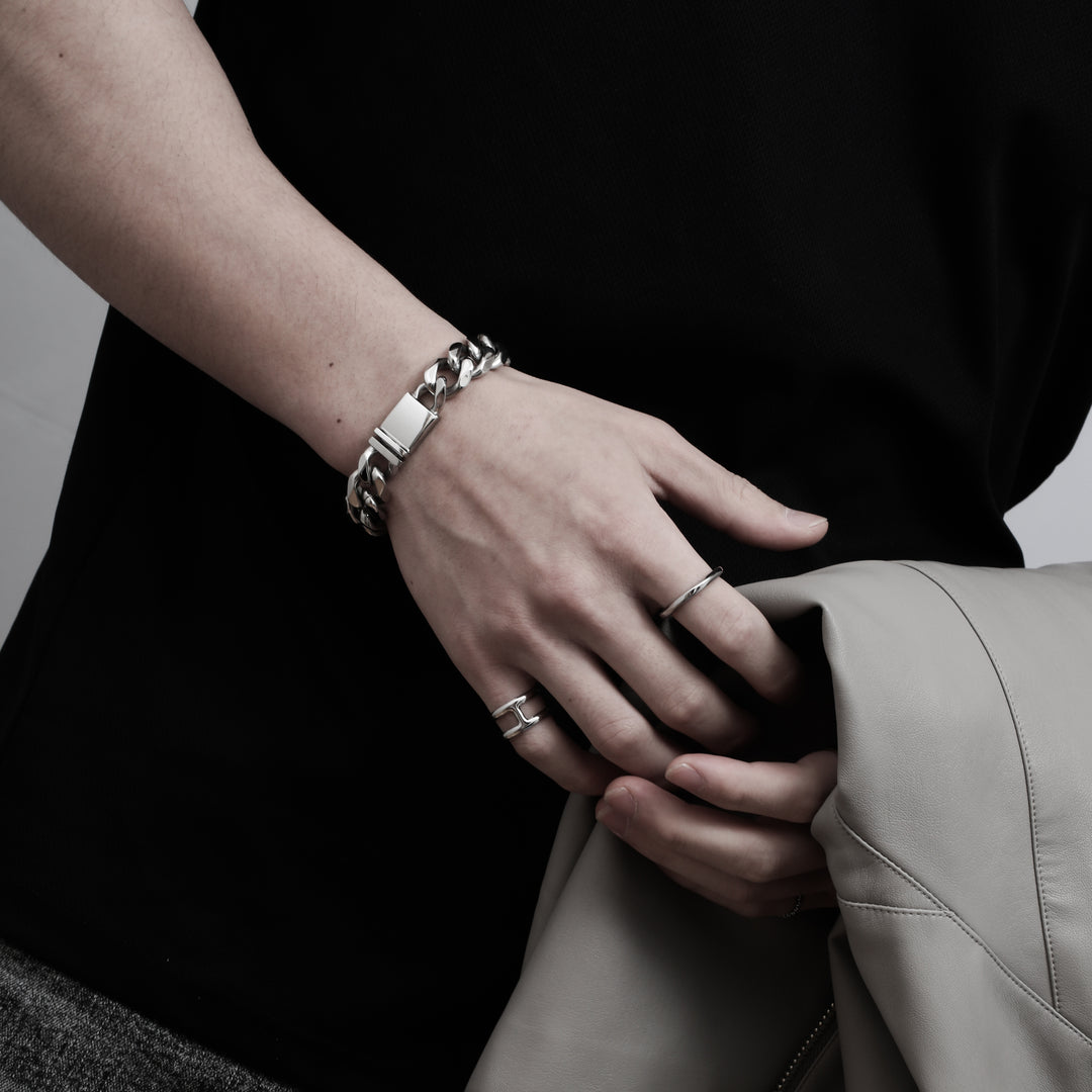 316L Simple Wave Ring SILVER
