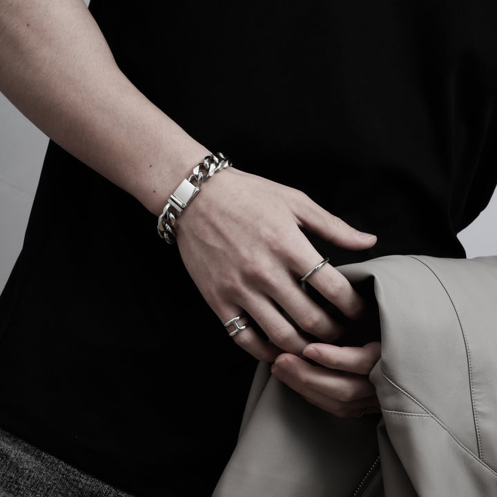 316L Simple Wave Ring SILVER