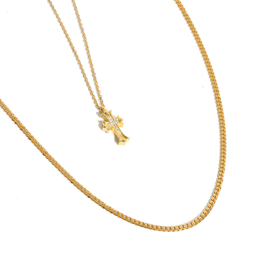 316L Flat Link Chain Necklace Gold