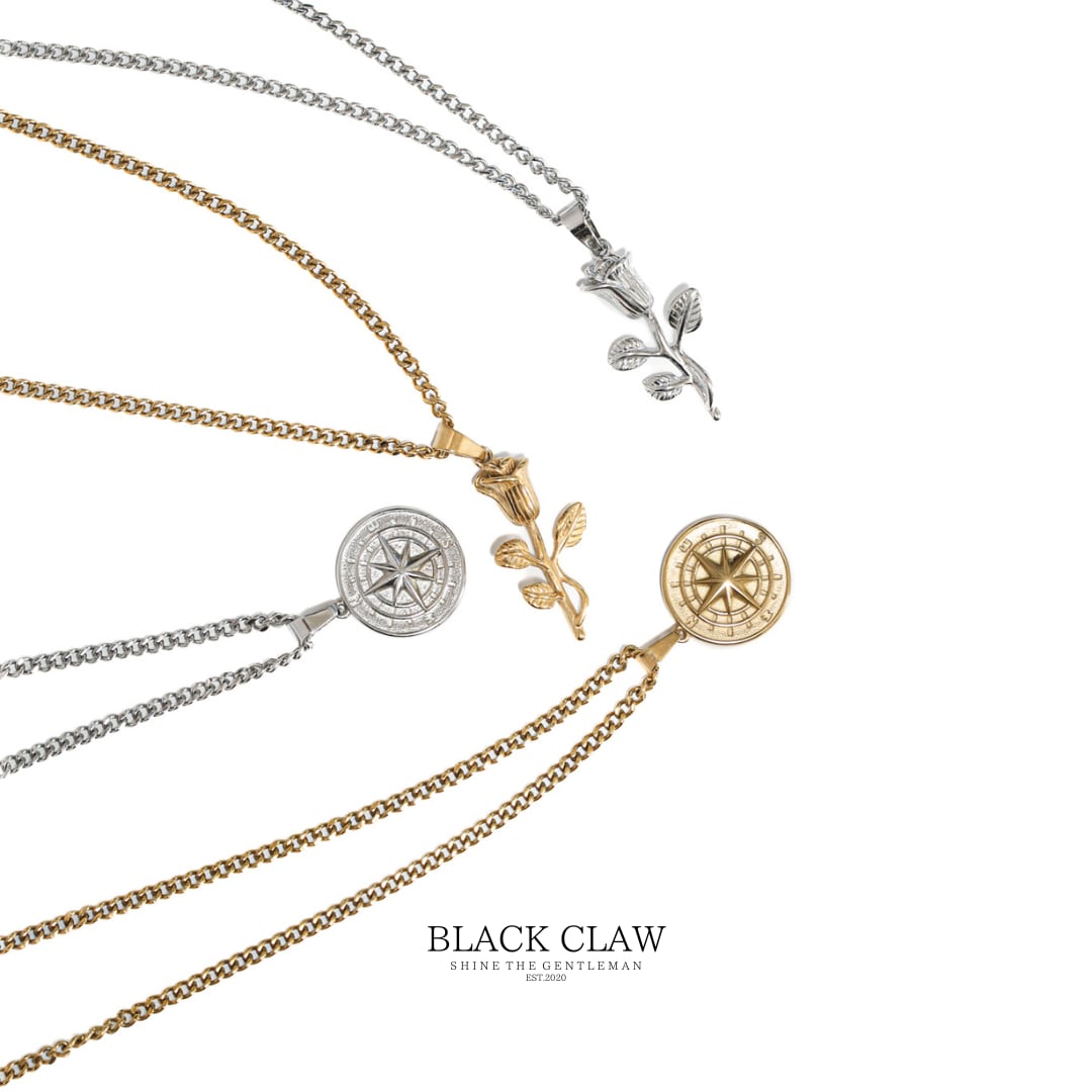 Compass Pendant Necklace 【Silver】