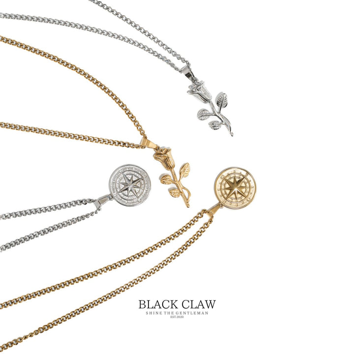 Compass Pendant Necklace 【Silver】