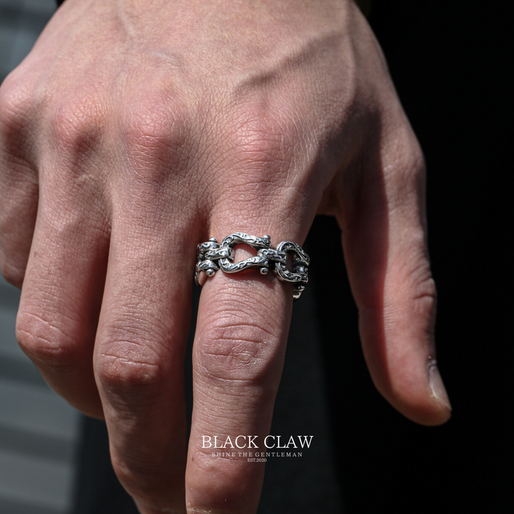 S925 Horseshoe Chain Ring（拡張可能）