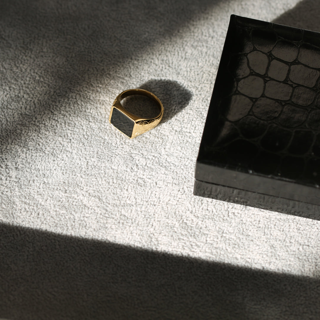 316L Hawaiian Signet Ring Gold