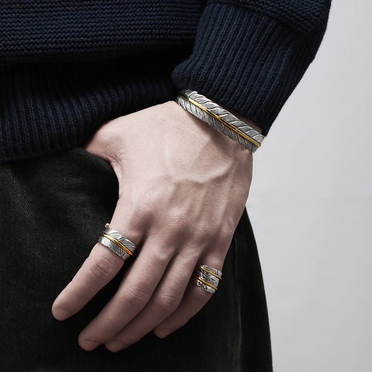 S925 Indian Feather Ring