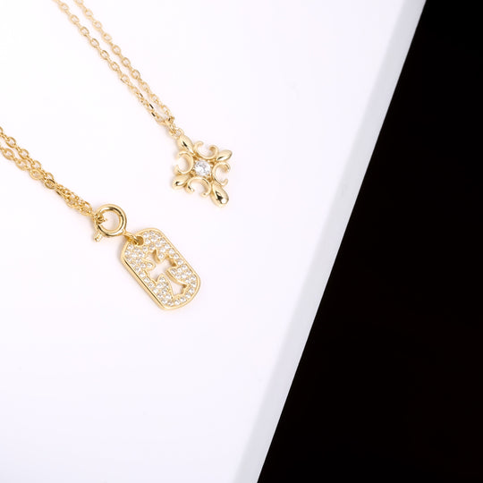 S925  diamond necklace SILVER
