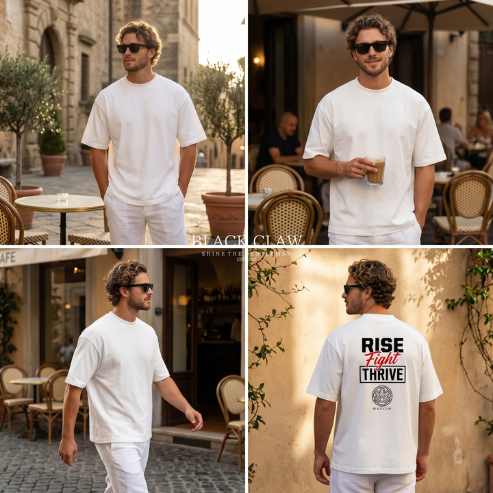 RISE FIGHT THRIVE ガーメントダイTシャツ