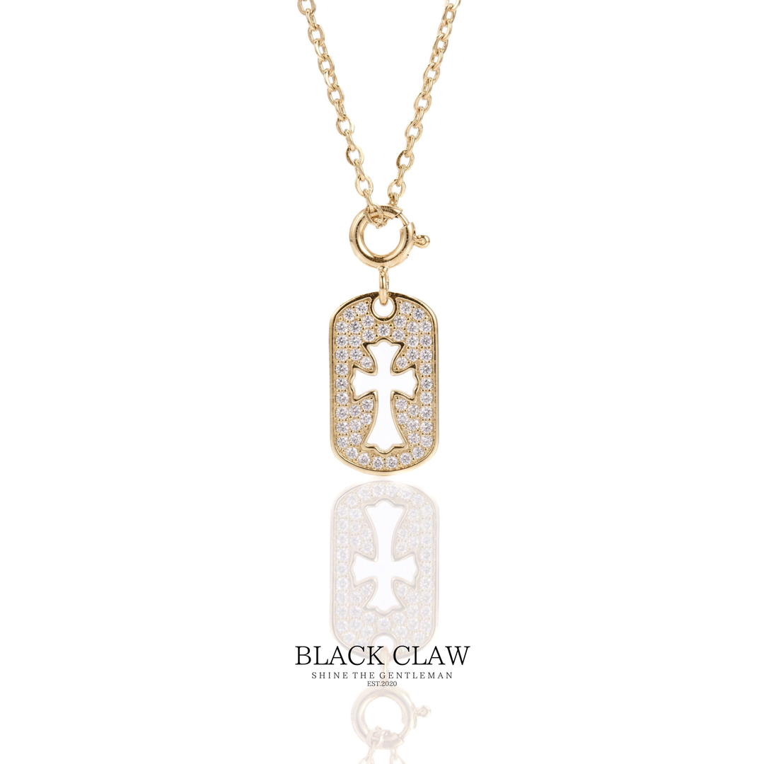 S925 Zirconia Square Cross necklace