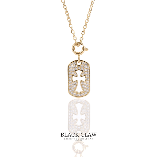 S925 Zirconia Square Cross necklace
