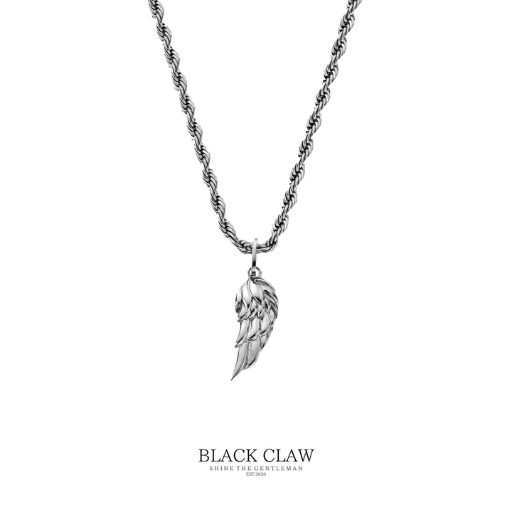 Wing Twist Necklace 【Silver】