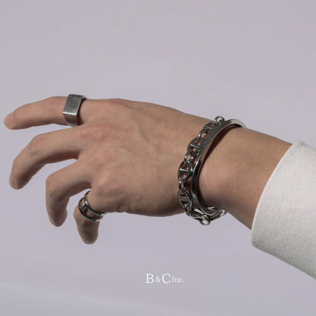 Matte Square Ring  silver