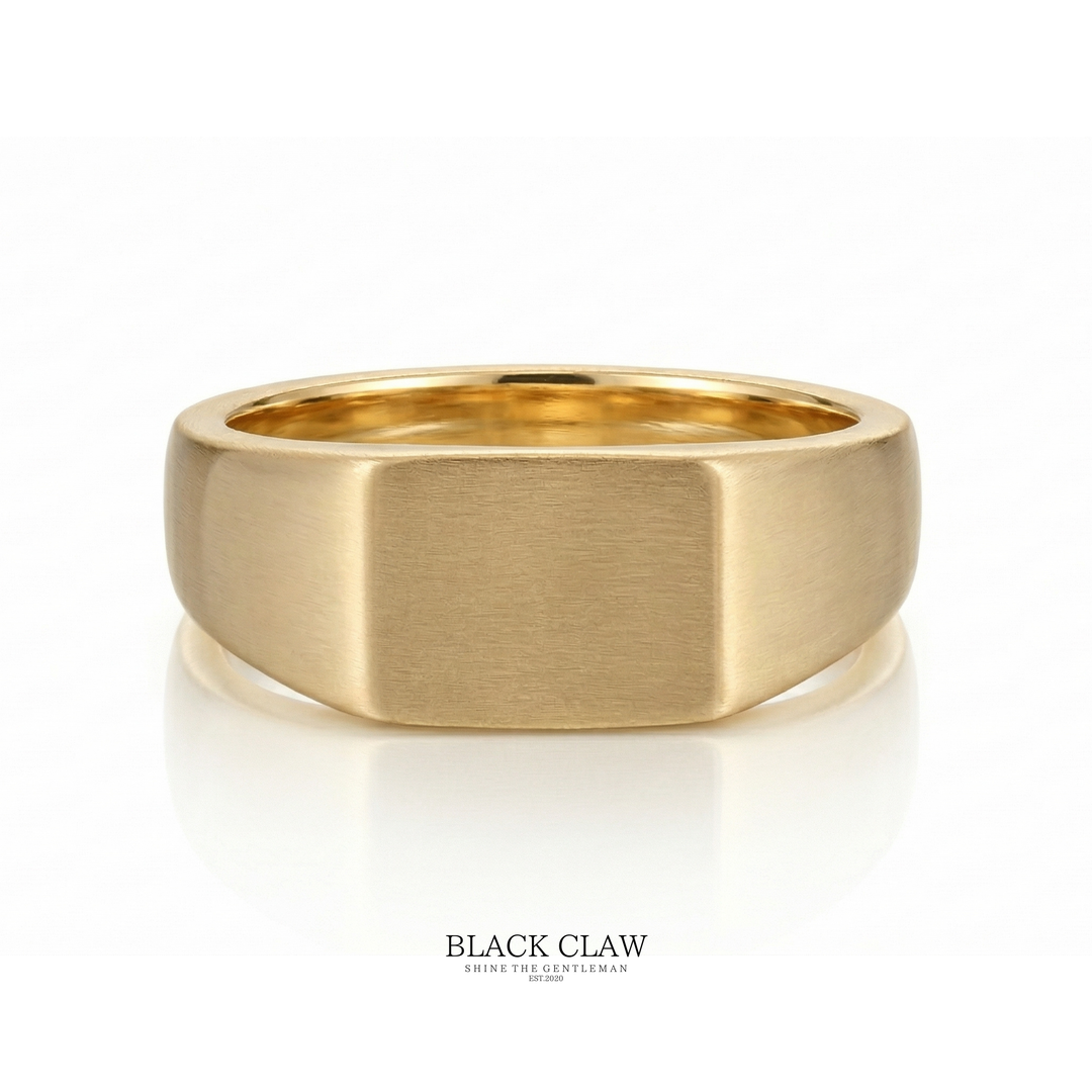 Matte Square Ring  Gold