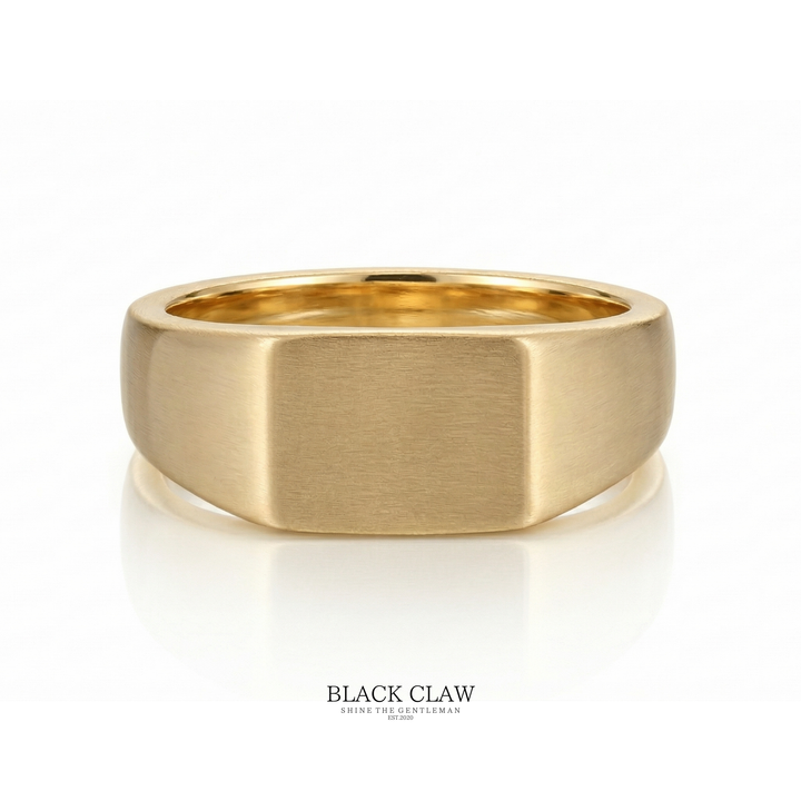 Matte Square Ring  Gold