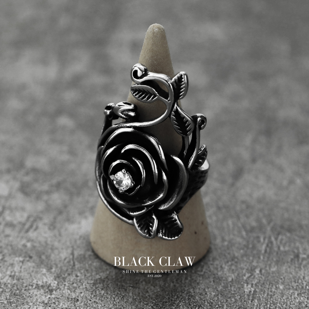 316L Zirconia Rose Ring【B&C】