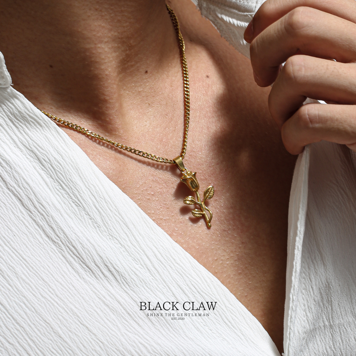 【BLACK CLAW】Rose Emblem Necklace  【GOLD】