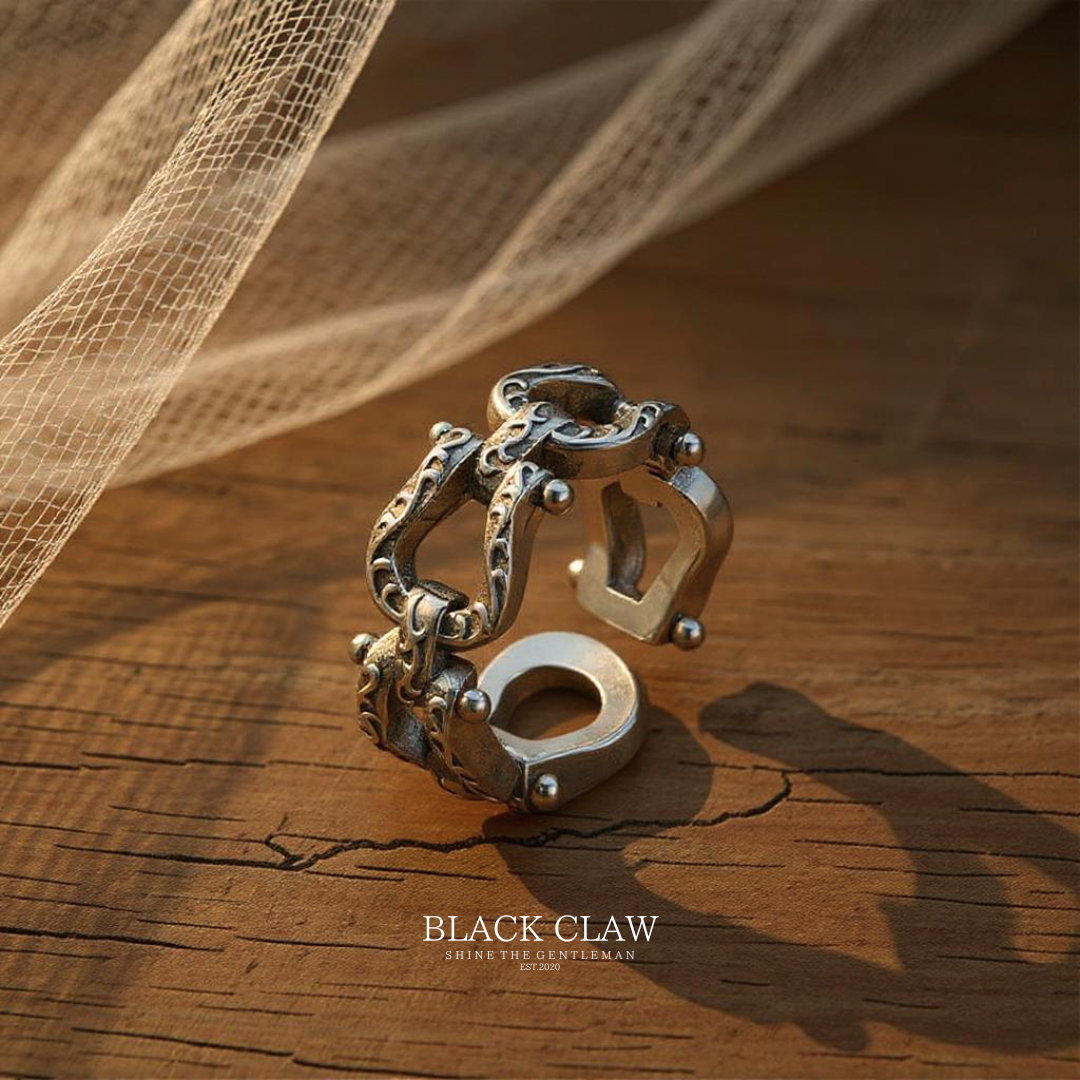 S925 Horseshoe Chain Ring（拡張可能）